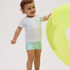 SET CAMISETA Y BOXER VICHY VERDE